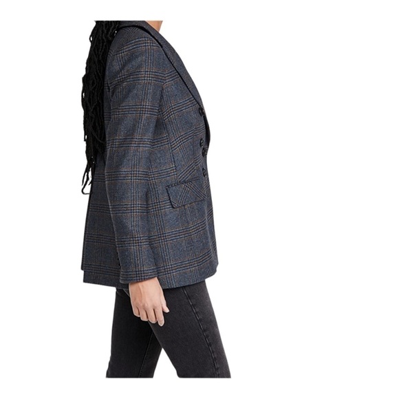 VERONICA BEARD Yareli Gray Wool Houndstooth Blazer Dickey Jacket Size 00 - Picture 9 of 15